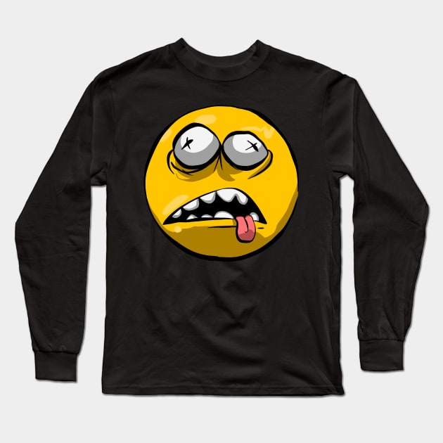 Smiley Long Sleeve T-Shirt by Pixelated Potatoe